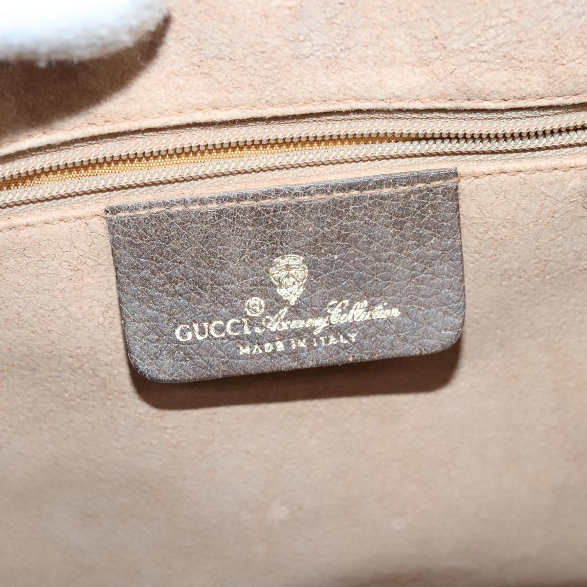 GUCCI GG Supreme Web Sherry Line Shoulder Bag PVC Beige 904 02 084 Auth 102363