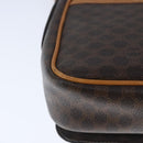 CELINE Macadam Canvas Shoulder Bag PVC Leather Brown Gold Auth 102371-12