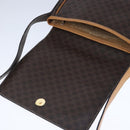 CELINE Macadam Canvas Shoulder Bag PVC Leather Brown Gold Auth 102371-15