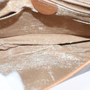 CELINE Macadam Canvas Shoulder Bag PVC Leather Brown Gold Auth 102371-17