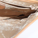 CELINE Macadam Canvas Shoulder Bag PVC Leather Brown Gold Auth 102371-18