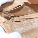 CELINE Macadam Canvas Shoulder Bag PVC Leather Brown Gold Auth 102371-19