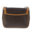 CELINE Macadam Canvas Shoulder Bag PVC Leather Brown Gold Auth 102371-3