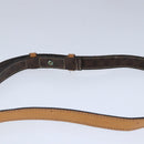 CELINE Macadam Canvas Shoulder Bag PVC Leather Brown Gold Auth 102371-8