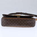 CELINE Macadam Canvas Shoulder Bag PVC Leather Brown Gold Auth 102371-9