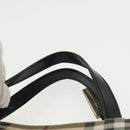 BURBERRY Nova Check Hand Bag PVC Beige Auth 102372-8