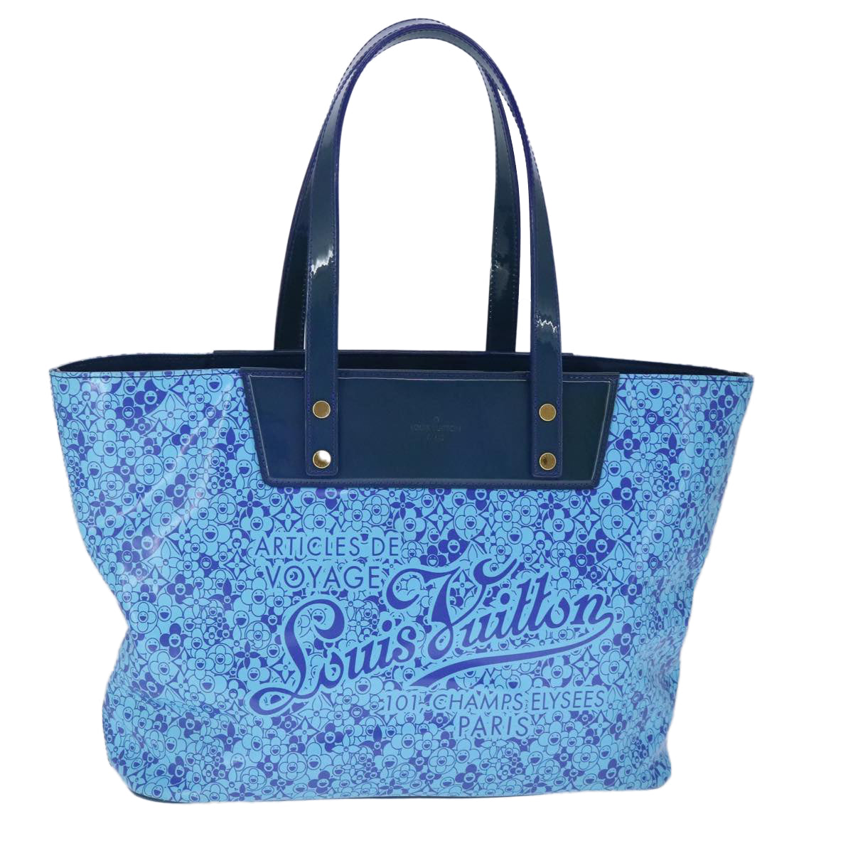 LOUIS VUITTON Cosmic Blossom Beach line Cosmic PM Bag Blue M93161 Auth 102377