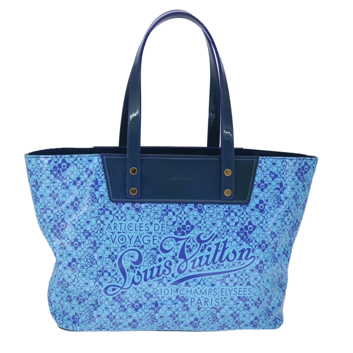 LOUIS VUITTON Cosmic Blossom Beach line Cosmic PM Bag Blue M93161 Auth 102377