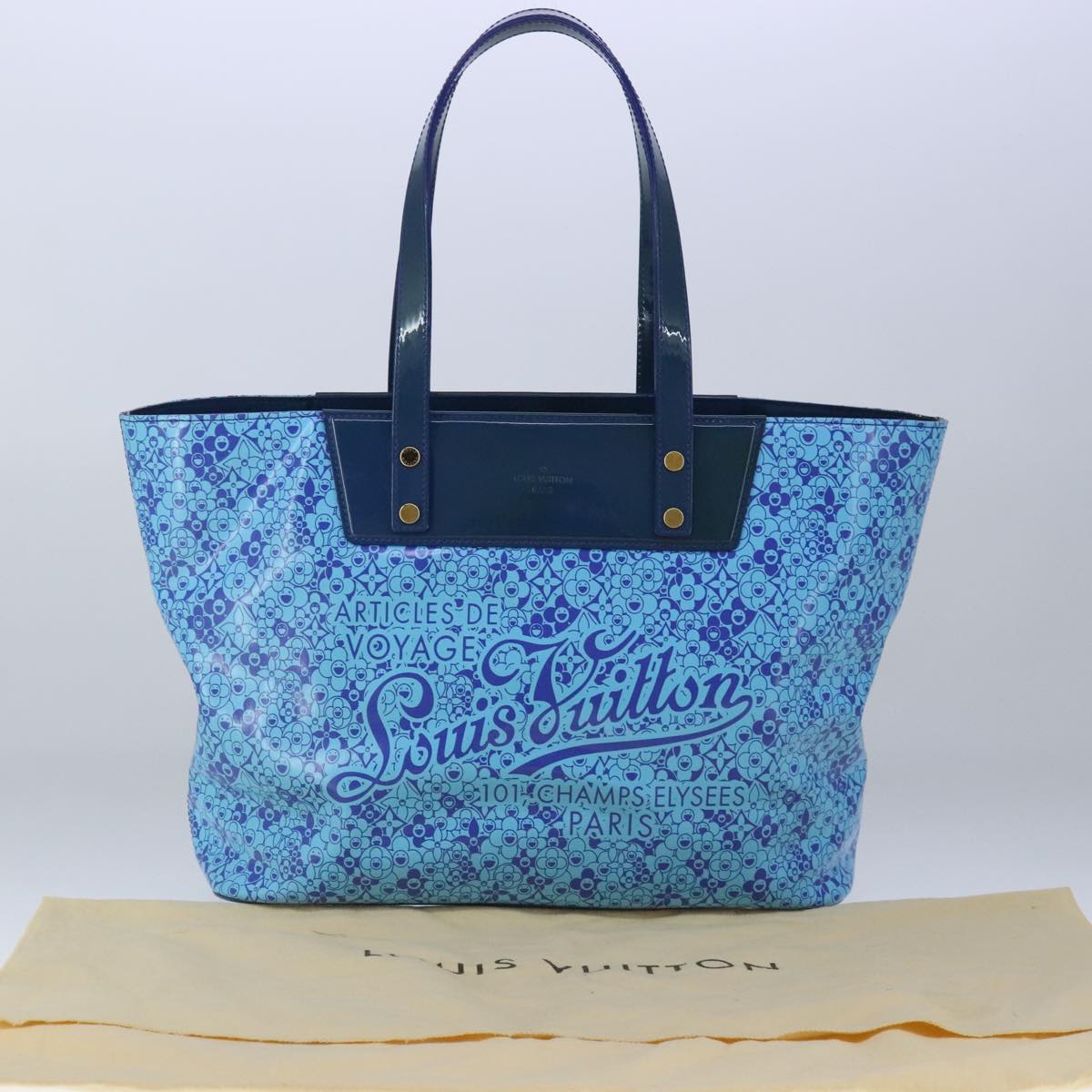 LOUIS VUITTON Cosmic Blossom Beach line Cosmic PM Bag Blue M93161 Auth 102377