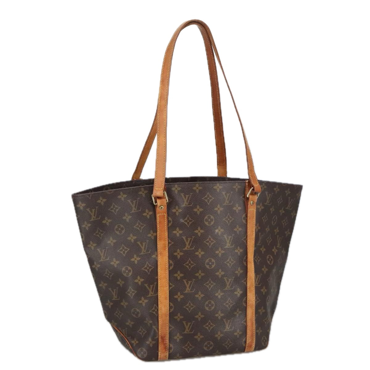 LOUIS VUITTON Monogram Sac Shopping Tote Bag M51108 LV Auth 102378