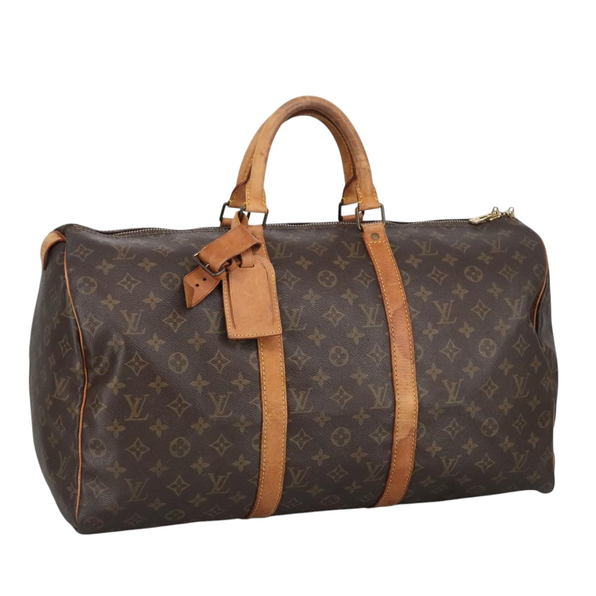 LOUIS VUITTON Monogram Keepall 50 Boston Bag M41426 LV Auth 102380