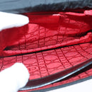 Christian Dior Canage Chain Shoulder Bag Nylon Black Auth 102381-11