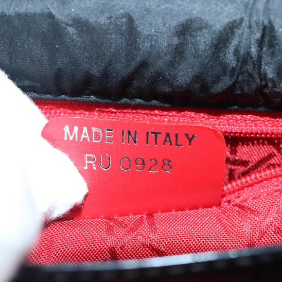 Christian Dior Canage Chain Shoulder Bag Nylon Black Auth 102381