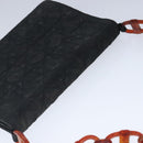 Christian Dior Canage Chain Shoulder Bag Nylon Black Auth 102381-6