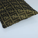 FENDI Zucca Canvas Pouch Gold Auth 102385-6