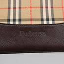 Burberrys Nova Check Shoulder Bag Canvas Beige Auth 102386-10
