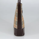 Burberrys Nova Check Shoulder Bag Canvas Beige Auth 102386-3