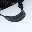 BURBERRY Nova Check Blue Label Shoulder Bag Wool Leather Black Auth 102387-7