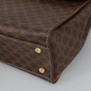 CELINE Macadam Canvas Hand Bag PVC Leather 2way Brown Gold Auth 102389-15