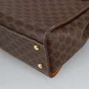 CELINE Macadam Canvas Hand Bag PVC Leather 2way Brown Gold Auth 102389-17