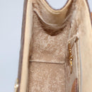 CELINE Macadam Canvas Hand Bag PVC Leather 2way Brown Gold Auth 102389-22