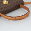 CELINE Macadam Canvas Hand Bag PVC Leather 2way Brown Gold Auth 102389-7