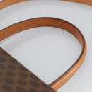 CELINE Macadam Canvas Hand Bag PVC Leather 2way Brown Gold Auth 102389-8