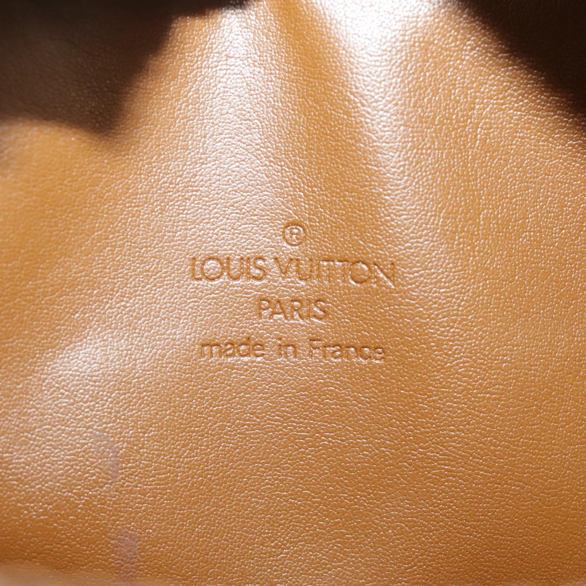 LOUIS VUITTON  Vernis Tompkins Square Hand Bag Bronze M91103 LV Auth 102406