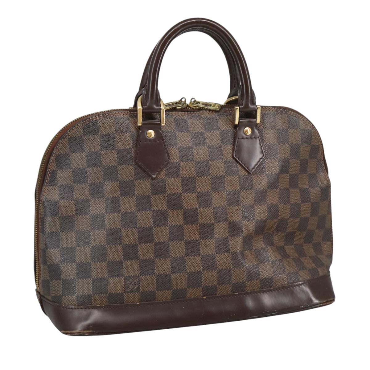 LOUIS VUITTON Damier Ebene Alma Hand Bag N51131 LV Auth 102409