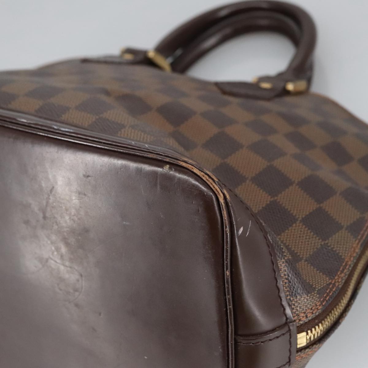 LOUIS VUITTON Damier Ebene Alma Hand Bag N51131 LV Auth 102409