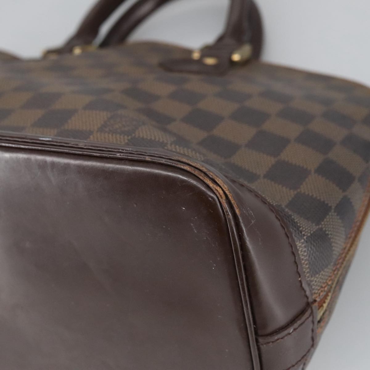 LOUIS VUITTON Damier Ebene Alma Hand Bag N51131 LV Auth 102409