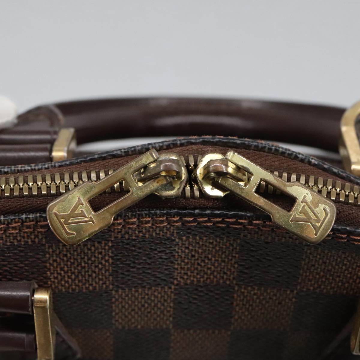 LOUIS VUITTON Damier Ebene Alma Hand Bag N51131 LV Auth 102409