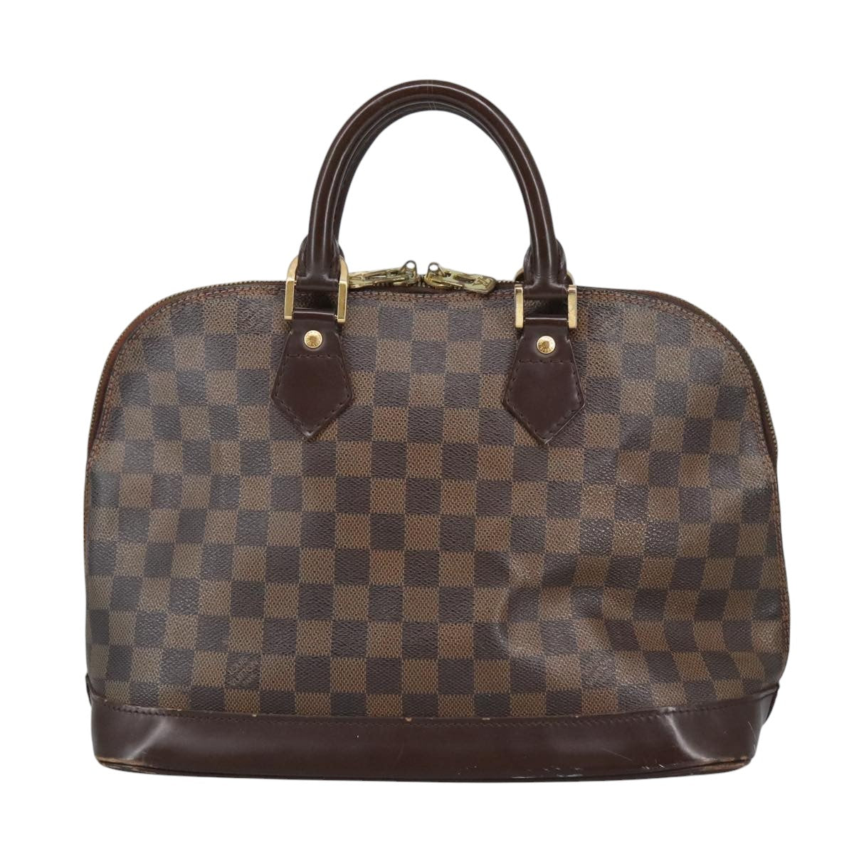 LOUIS VUITTON Damier Ebene Alma Hand Bag N51131 LV Auth 102409