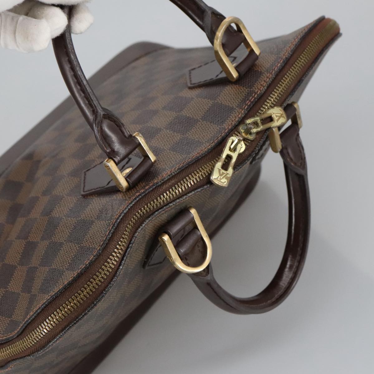 LOUIS VUITTON Damier Ebene Alma Hand Bag N51131 LV Auth 102409