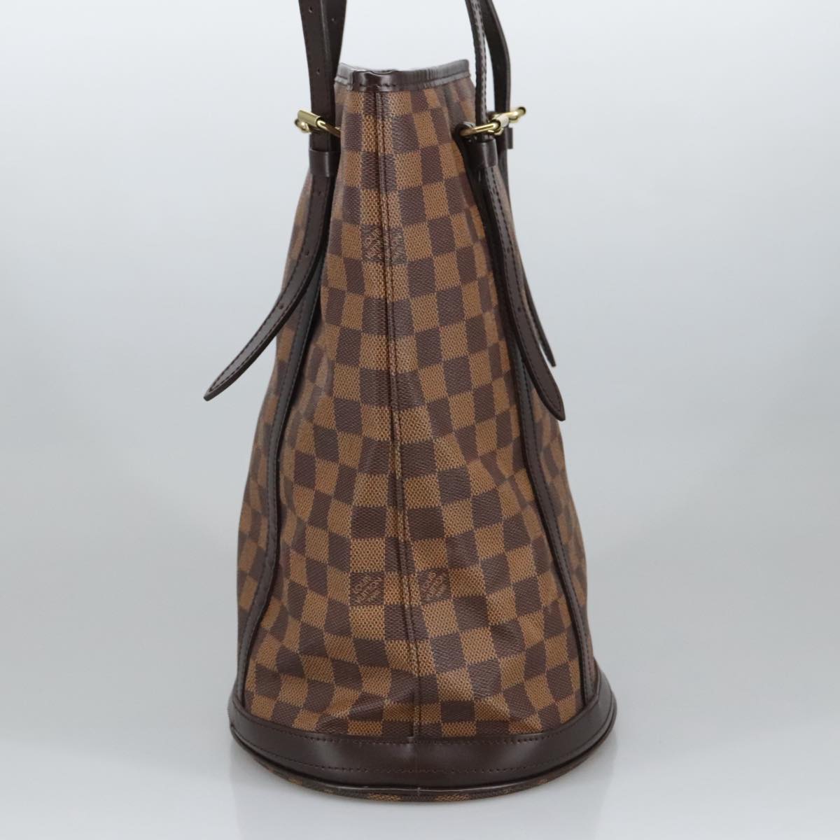 LOUIS VUITTON Damier Ebene Bucket GM Shoulder Bag SPO N42236 LV Auth 102416