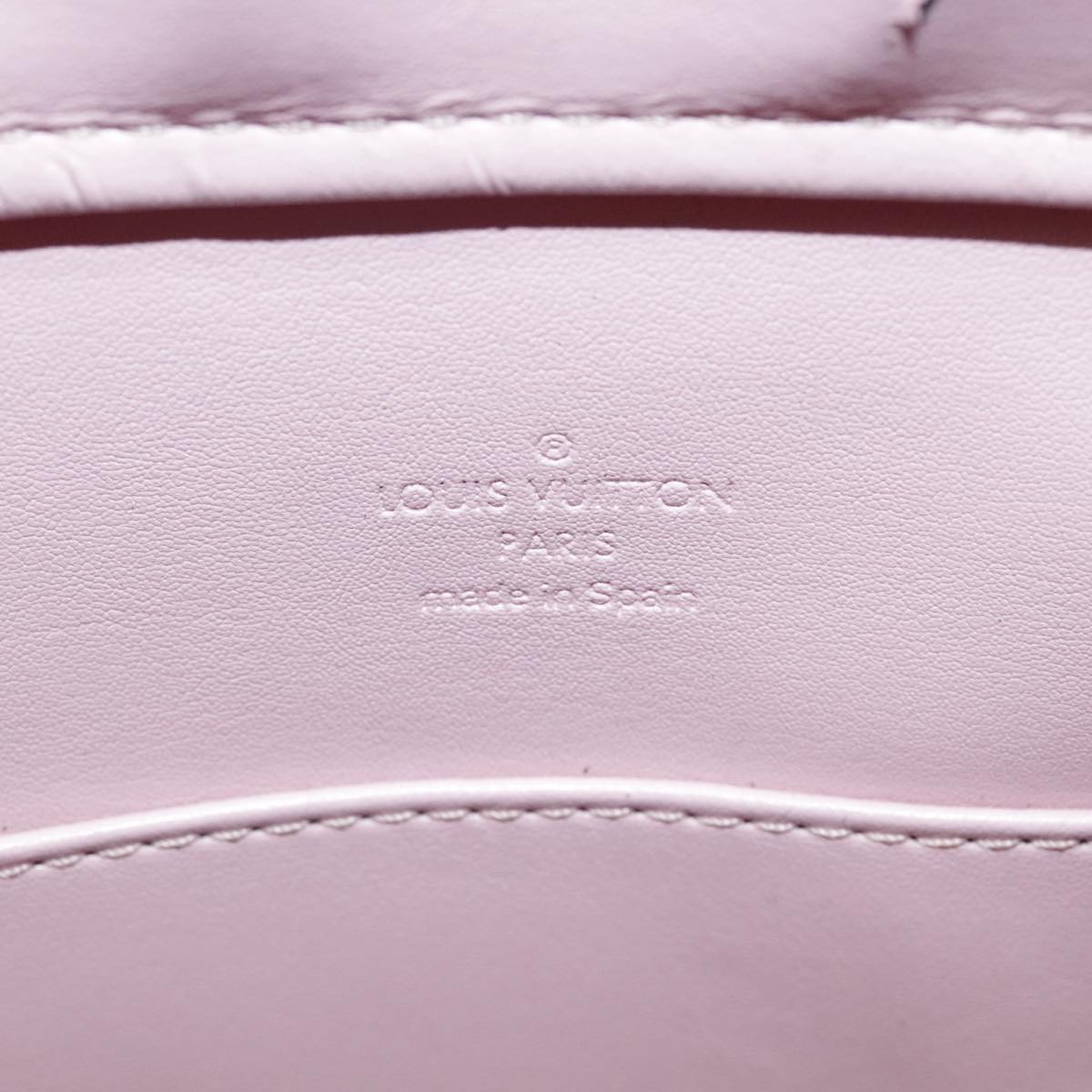 LOUIS VUITTON Monogram Vernis Columbus Bag Marshmallow Pink M91032 Auth 102438