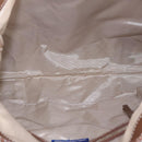 BURBERRY Nova Check Hand Bag Canvas 2way Light Blue Brown Auth 102443-11