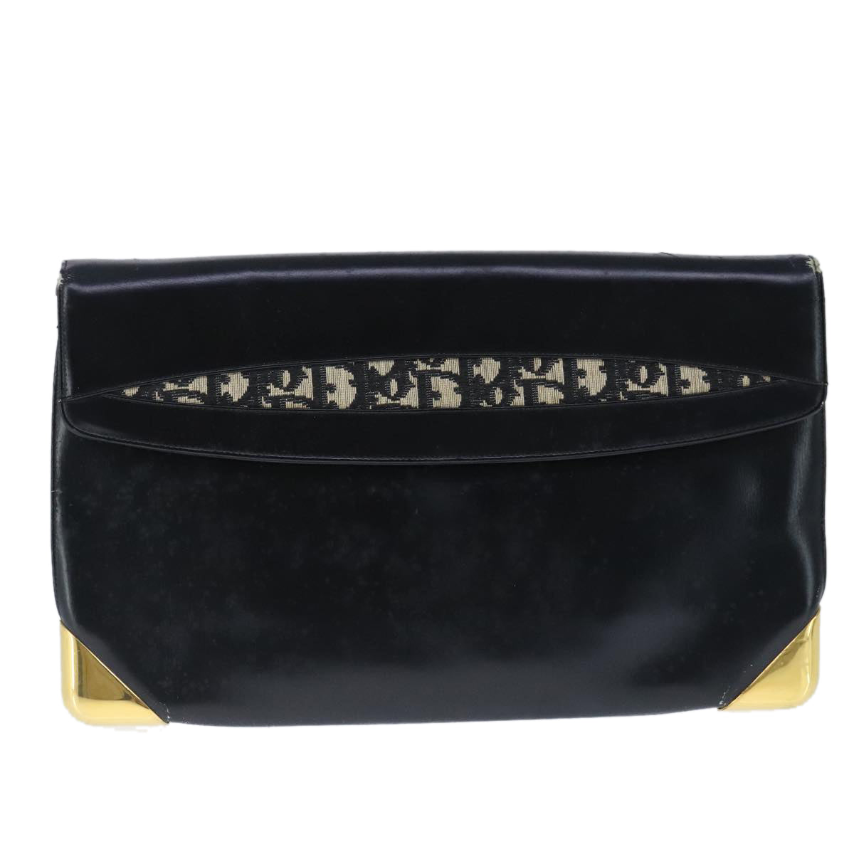 Christian Dior Clutch Bag Leather Black Auth 102449 - 0