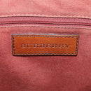 BURBERRY Nova Check Shoulder Bag PVC Leather Beige Red Auth 102450-18