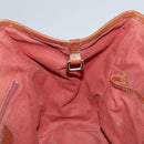 BURBERRY Nova Check Shoulder Bag PVC Leather Beige Red Auth 102450-19