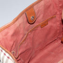 BURBERRY Nova Check Shoulder Bag PVC Leather Beige Red Auth 102450-10