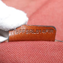 BURBERRY Nova Check Shoulder Bag PVC Leather Beige Red Auth 102450-12