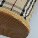 BURBERRY Nova Check Shoulder Bag Canvas Beige Silver Auth 102451-10