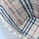 BURBERRY Nova Check Shoulder Bag Canvas Beige Silver Auth 102451-17