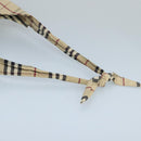 BURBERRY Nova Check Shoulder Bag Canvas Beige Silver Auth 102451-8