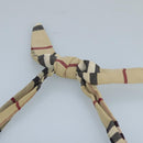 BURBERRY Nova Check Shoulder Bag Canvas Beige Silver Auth 102451-9