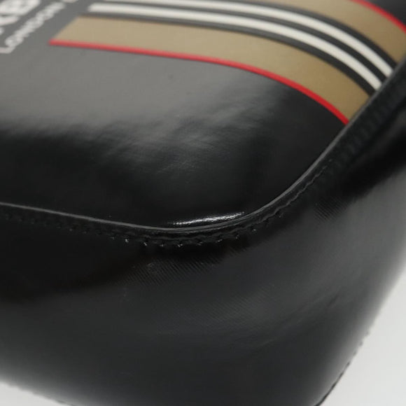 BURBERRY Shoulder Bag Enamel Black Auth 102454