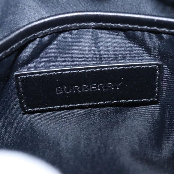 BURBERRY Shoulder Bag Enamel Black Auth 102454