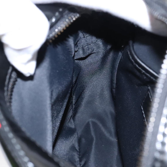 BURBERRY Shoulder Bag Enamel Black Auth 102454