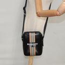 BURBERRY Shoulder Bag Enamel Black Auth 102454-23